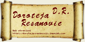 Doroteja Resanović vizit kartica